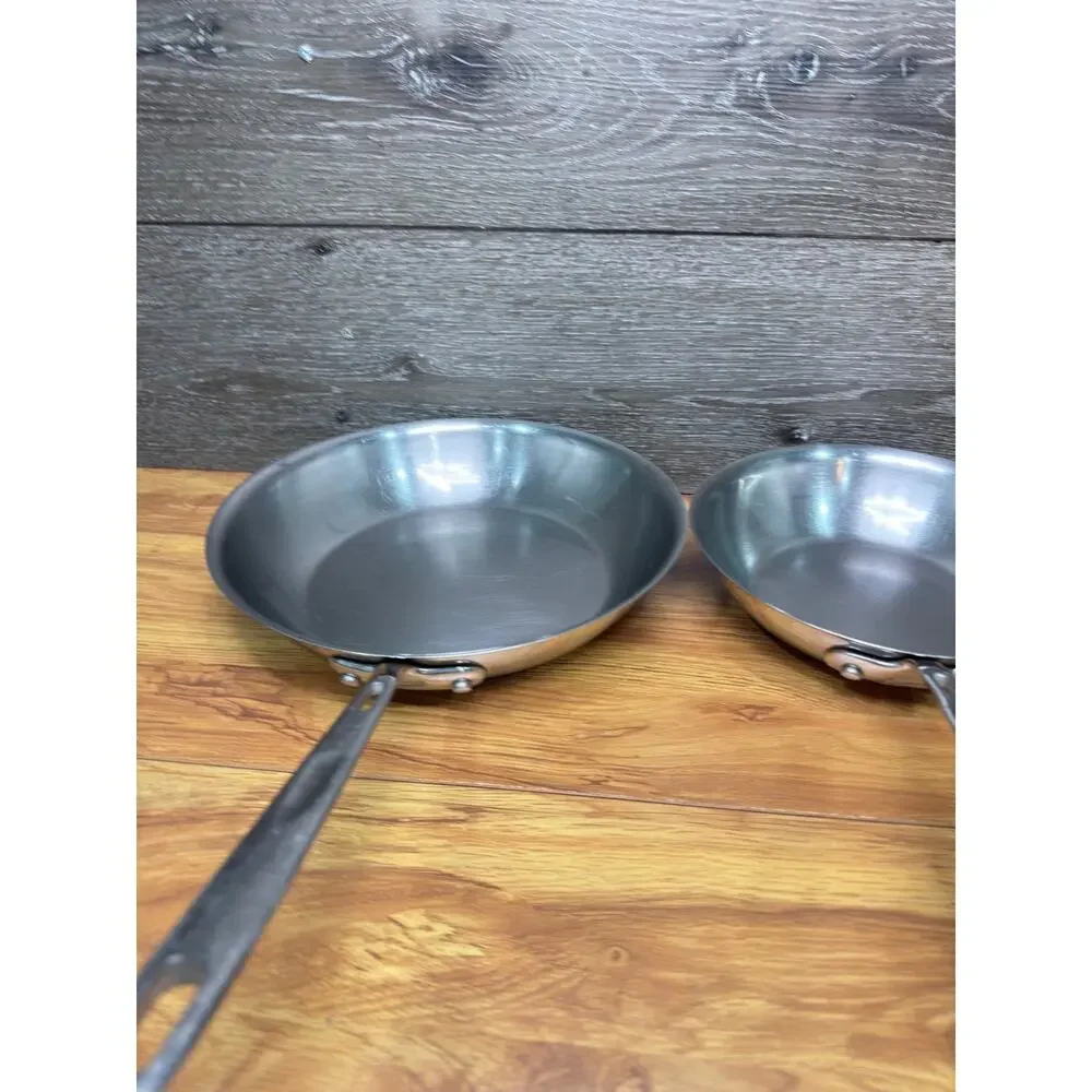 Emeril By All Clad 10 in & 8 in Copper Core Stainless Steel Fry Pan Skillet~2 Pc